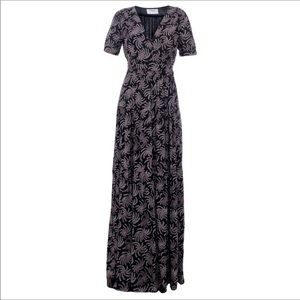 Ba&sh navy blue maxi dress